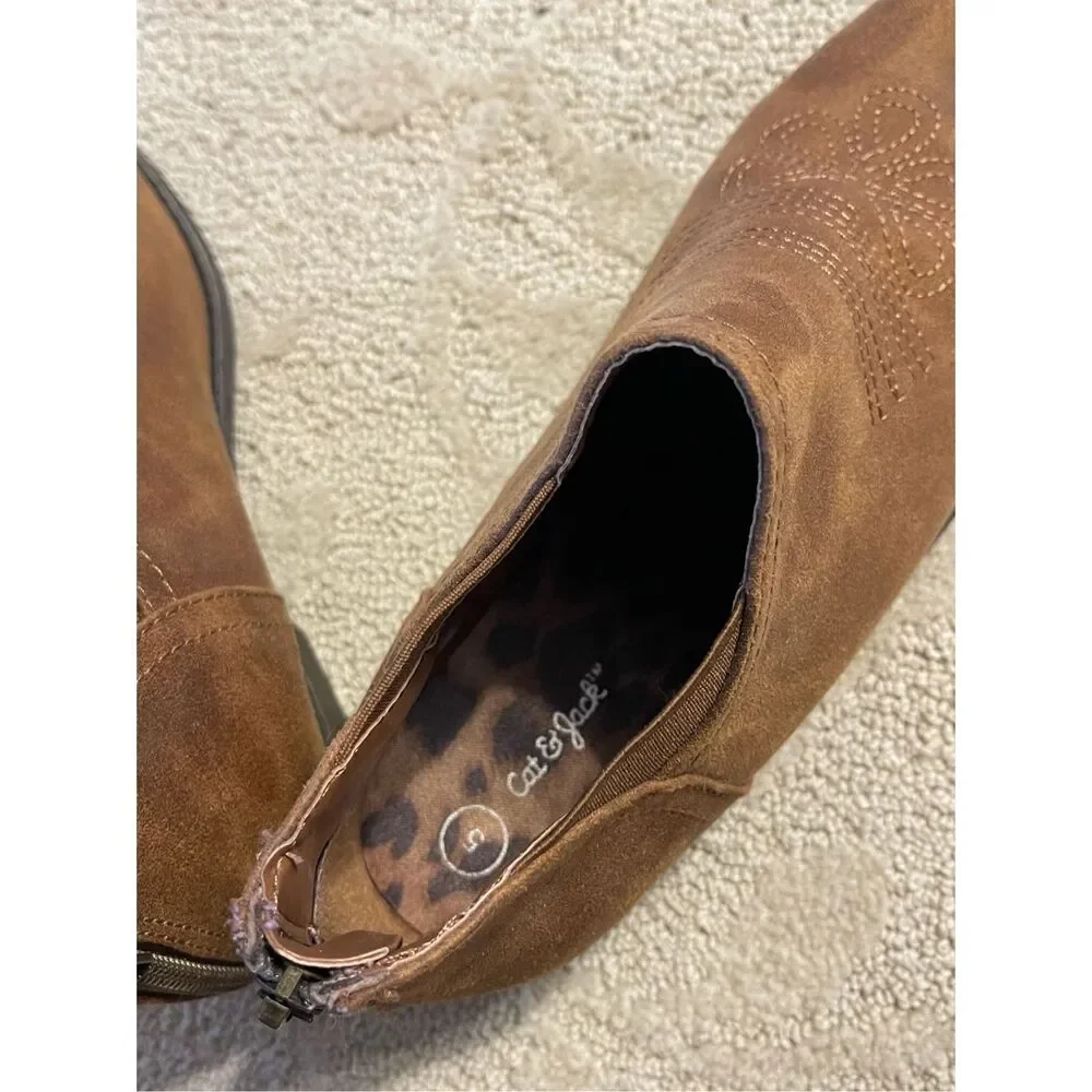 Cat and Jack Target Brown Ankle Booties Girls Size 5 Women’s Size 7